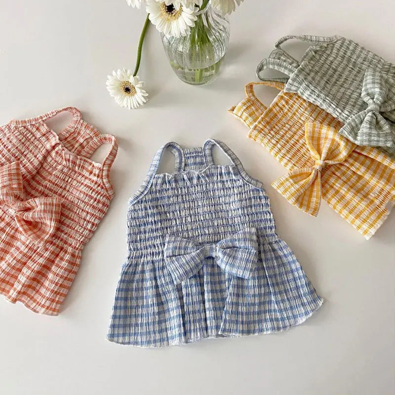 Luxury Dog Clothes Dog Sunflower Dress Summer Dog Costumes Pet Bow Lace Dog Skirt Chihuahua Bichon Kitten Apparel Puppy Clothing