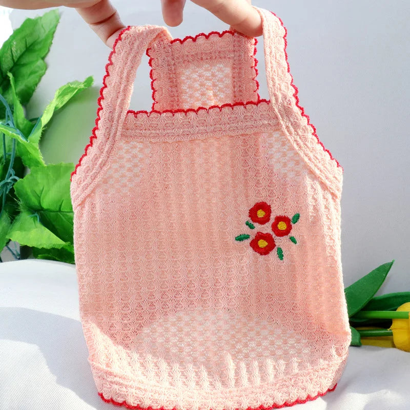 Solid Summer Dog Clothes Cotton Dog Vest Chihuahua Bichon Frise Yorkie Thin Puppy Breathable Dog Clothing Pet Vest Dog Costumes