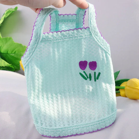 Solid Summer Dog Clothes Cotton Dog Vest Chihuahua Bichon Frise Yorkie Thin Puppy Breathable Dog Clothing Pet Vest Dog Costumes