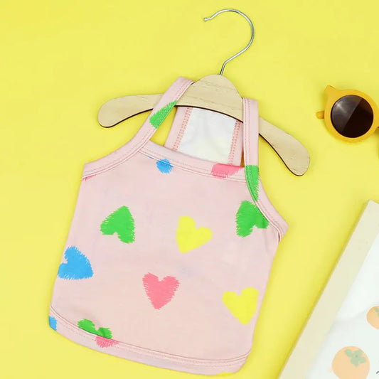 Dog Cooling Vest Cotton Dog Suspenders Summer Dog Clothes Solid Pet T-Shirt Chihuahua Bichon Clothing Kitten Puppy Dog Apparels