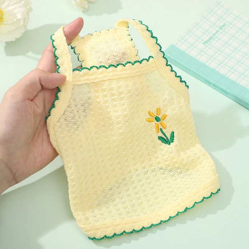 Solid Summer Dog Clothes Cotton Dog Vest Chihuahua Bichon Frise Yorkie Thin Puppy Breathable Dog Clothing Pet Vest Dog Costumes
